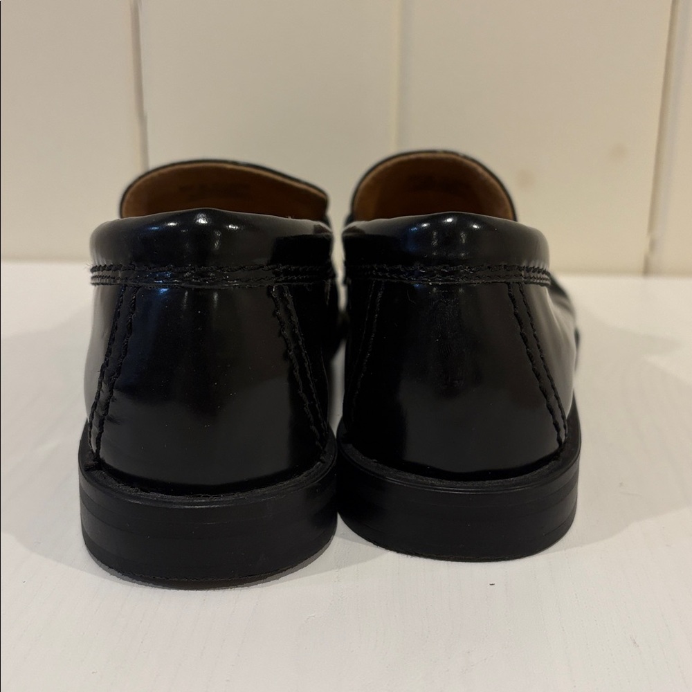 Massimo Dutti Black Leather Penny Loafers - Picture 5 of 7